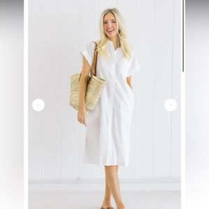 Blake Long Utility Dress - White